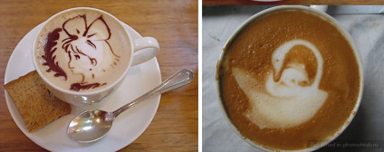 Desene pe cappuccino - cabrare, fotoshtab - revista on-line cu fotografii (ciocolată) Desene pe cappuccino - tangaj, fotoshtab - revista on-line cu fotografii