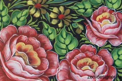 Cutii pictate de design floral (trandafir) Cutii pictate model floral