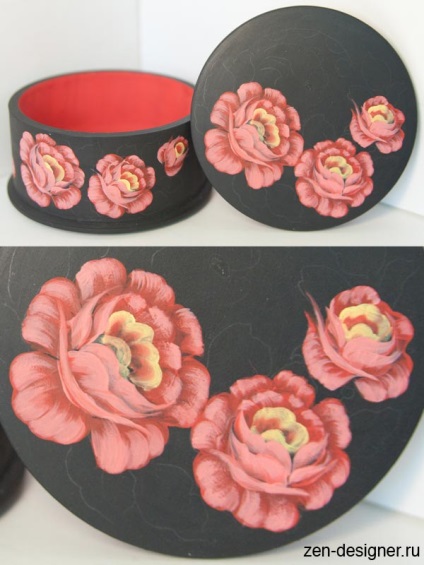 Cutii pictate model floral (pitoresc) Cutii pictate model floral