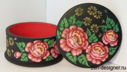 cutii model floral pictat (cutii pictate) Cutii pictate model floral