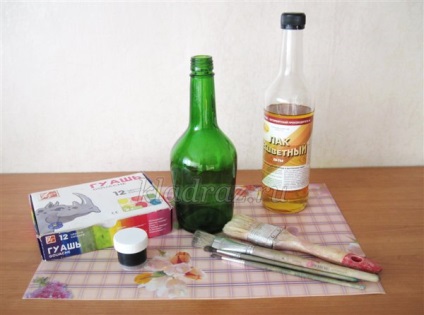sticla pe sticla (decorațiuni interioare cu mâinile) flacon de sticla pictata