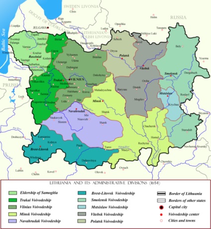 Rusă-lituaniană de stat - o (1655 1660 Map) Rusă-lituaniană de stat - este