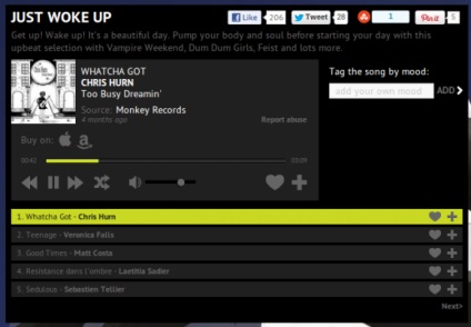 Site-ul a stereomood zilei - starea de spirit în player-ul (software) Site-ul Zilei stereomood - starea de spirit în playerul