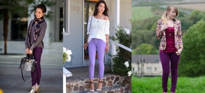 Din ceea ce sa poarte blugi mov (violet) Din ceea ce sa poarte blugi violet