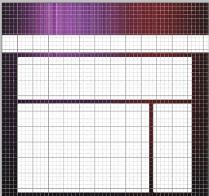 Site-ul șablon în Photoshop (Dreptunghi rotunjit Tool dreptunghi) Site-ul șablon în Photoshop