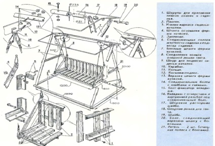 Bench cu un baldachin pentru grădină, cu propriile sale mâini (lor) Bench cu un baldachin pentru grădină, cu propriile sale mâini