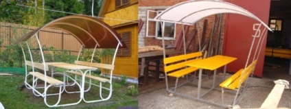 Bench cu un baldachin pentru grădină, cu propriile sale mâini (lor) Bench cu un baldachin pentru grădină, cu propriile sale mâini