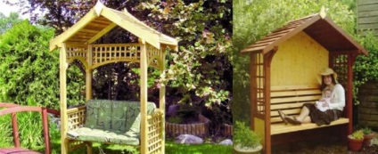 Bench cu un baldachin pentru grădină, cu propriile sale mâini (lor) Bench cu un baldachin pentru grădină, cu propriile sale mâini