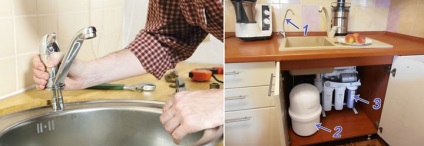 Filtrul robinet de bucătărie cu apă de la robinet de filtrul 2 la 1, cu supapa de comutare (apă) Robinet de bucătărie cu filtru de apă de la robinet de filtrul 2 la 1, cu supapa de comutare,