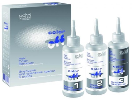 vopsea pentru îndepărtarea părului Estel culoare off - comentarii de produse cosmetice (Remover de culoare Estel) vopsea de culoare pentru îndepărtarea părului Estel off - despre cosmetice comentarii