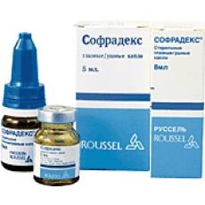 Sofradeks mijloace (picături pentru urechi) (mijloace) Preparate Sofradeks (ureche picături)