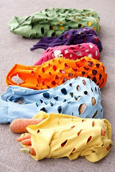 Bag de tricouri cu mâinile lor (mânerul de saci vechi) Bag de tricouri cu mâinile lor