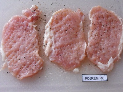 cotlet de porc (cotlet de porc în aluat) cotlet de porc