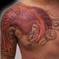 Phoenix tatuaj - 50 Imagine (Phoenix) Phoenix Tattoo - Foto 50