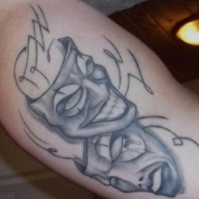 măști de tatuaje (om rău masca) măști tatuaj