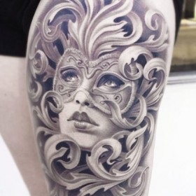 măști de tatuaje (om rău masca) măști tatuaj