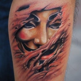 măști de tatuaje (om rău masca) măști tatuaj