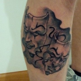 măști de tatuaje (om rău masca) măști tatuaj