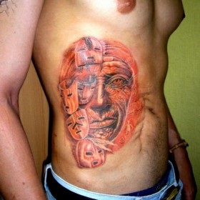 Măști de tatuaje (Shin Mask Man) măști tatuaj