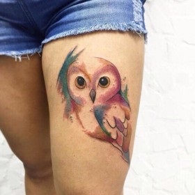 păsări de tatuaje (Man Owl Tattoo) tatuaj păsări