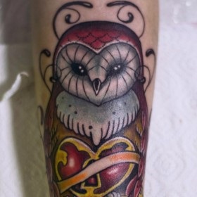 păsări de tatuaje (bufnita tatuaj Man) tatuaj păsări
