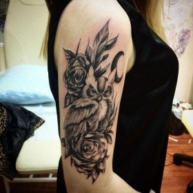 păsări de tatuaje (fete Owl Tattoo) tatuaj păsări