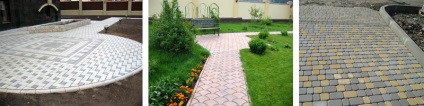Zidărie de pavaj pe o bază de beton pe soluția (rate pentru zidărie) Montare de placi de pavaj pe o bază de beton pe soluție