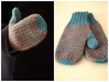 ace Mitten (diagrame cusături) ace cu un singur deget