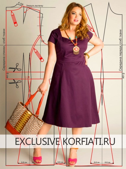 Model de rochie de mari dimensiuni de Anastasia korfiati (trage o linie orizontală) Rochie model de dimensiuni mari Anastasia korfiati