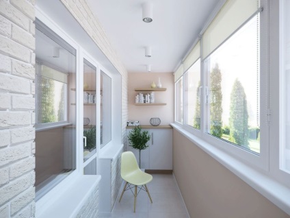 Interioare întruchipările balcon ornamental (variante) Interior opțiuni de finisare balcon