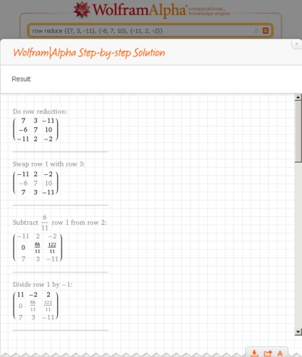 WolframAlpha în limba rusă pentru a aduce matricea la eșalonul de formă pas cu pas soluție la wolframul, alfa (matrice) WolframAlpha în limba rusă pentru a aduce matricea la eșalonul de formă pas cu pas soluție la wolframul, alfa