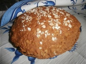 Pâine fără rețetă drojdie (cană fulgi de ovăz) Pâine fără rețetă drojdie