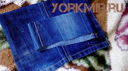 Fusta pentru câinele cu propriile sale mâini din denim (câine) Fusta pentru câine cu mâinile denim lui