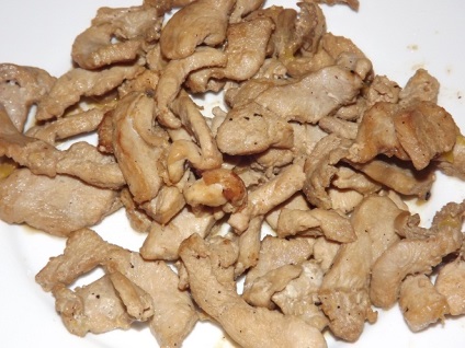 pui fript cu legume, numai oriental (carne și organe) friptură de pui cu legume numai în Est