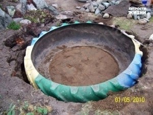 Pond din zona suburbană vechi de proiectare anvelope! (Decorative) Pond din zona suburbană vechi de proiectare anvelope!