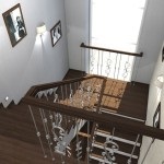 Design-ul unui zbor de scări într-un design interior acasă privat (scara) Design-ul unui zbor de scări într-un design interior acasă privat
