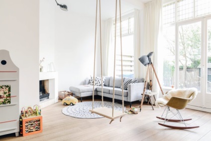 Leagăne în interiorul fotografii apartament, leagăne, leagana (interior) suspendat Pendulând în fotografiile interioare ale apartamentului, agățat leagăne, Teeter