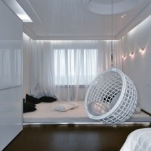 Pendulând în fotografiile interioare ale apartamentului, agățat leagăn, leagăn (suspensie) Pendulând în fotografiile interioare ale apartamentului, agățat leagăne, Teeter