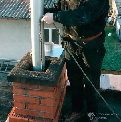 Reparare generală a coșului de fum în casa (conducta) Reparare generală a coșului de fum în casă