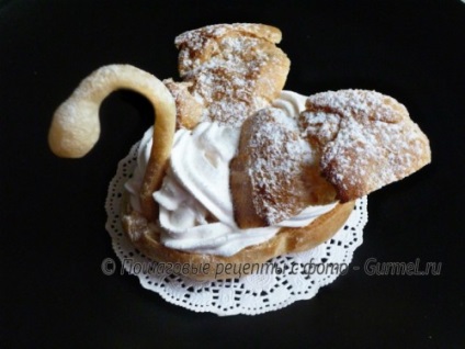 Lebedele de patiserie choux (rețete simple,) Swans de la produse de patiserie choux
