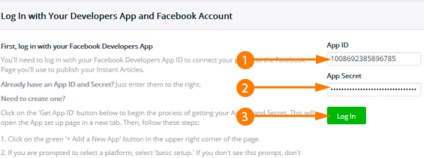 Instant articol facebook cum să stabilească și să publice (Apăsați butonul verde) Instant articol facebook cum să stabilească și să publice