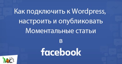 Instant articol facebook cum să stabilească și să publice (a reveni consola WordPress) Instant articol facebook cum să stabilească și să publice