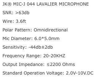 Butonieră microfon jk mic-j 044