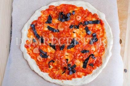 Pizza Margarita reteta clasica incrementală cu o fotografie