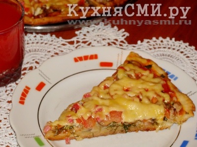 Pizza și pui ciuperci (pizza) Pizza cu ciuperci și pui