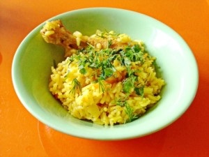 pilaf de pui in utyatnitsu (+ pilaf in utyatnitsu + la placa) Pilaf cu pui în utyatnitsu