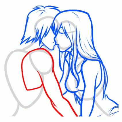 Desen anime cuplu amoros (anime) Desen cuplu iubitor Anime