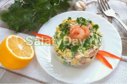 Salata cu creveți și ananas - retete delicioase cu fotografii și video (vase) Salata cu creveți și ananas - retete delicioase cu fotografii și video