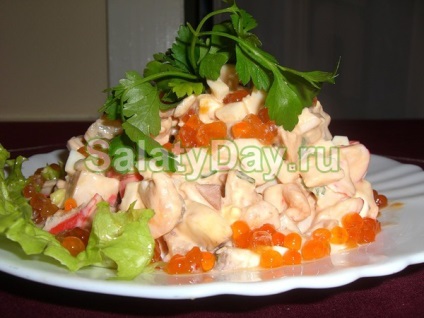 Salata cu creveți și ananas - retete delicioase cu fotografii și video (ananas salata de creveți) Salata cu creveți și ananas - retete delicioase cu fotografii și video