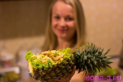 Salata cu creveți și ananas pas cu pas fotografii de reteta (ananas) Salata cu creveți și ananas pas cu pas fotografii reteta